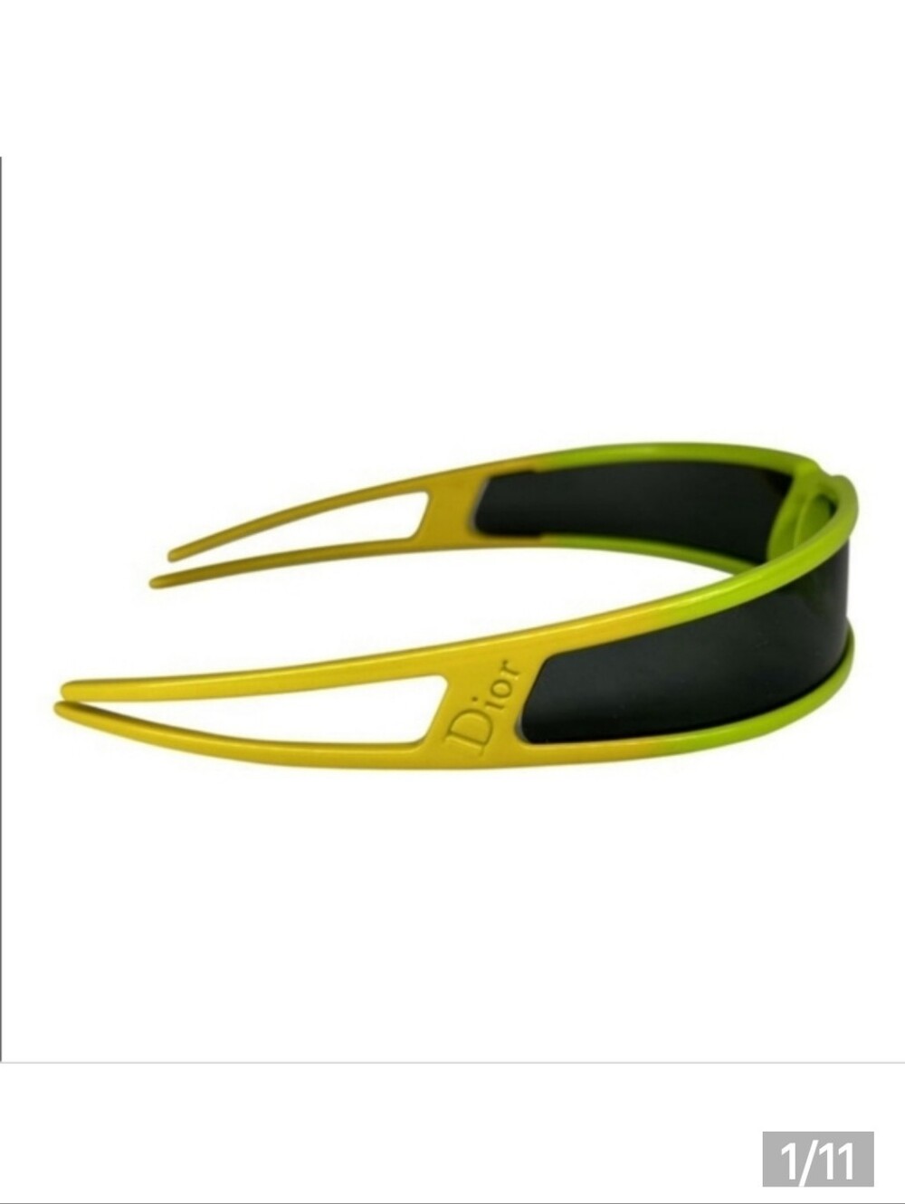 2003 Christian Dior by John Galliano Green Yellow Wrap Bandage Sunglas